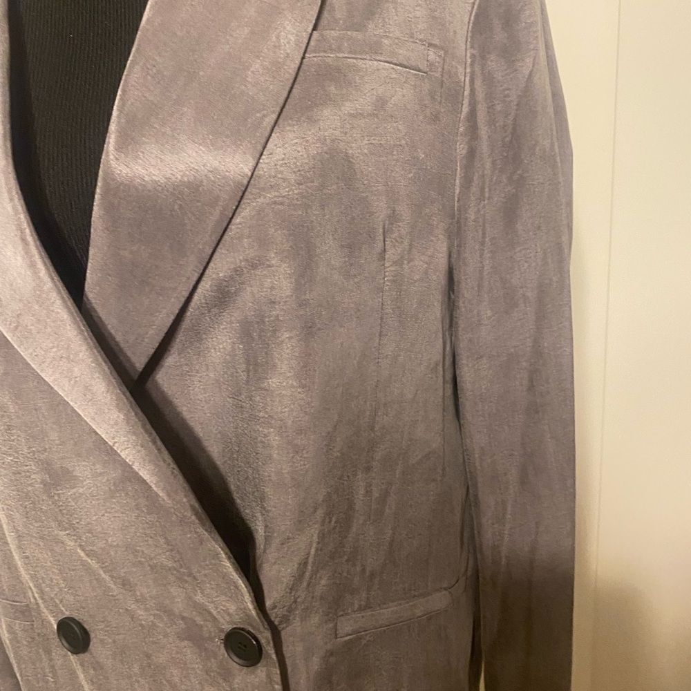 NWOT ALLSAINTS GREY 
Elle Double-Breasted Blazer BOXY FIT - Picture 11 of 16